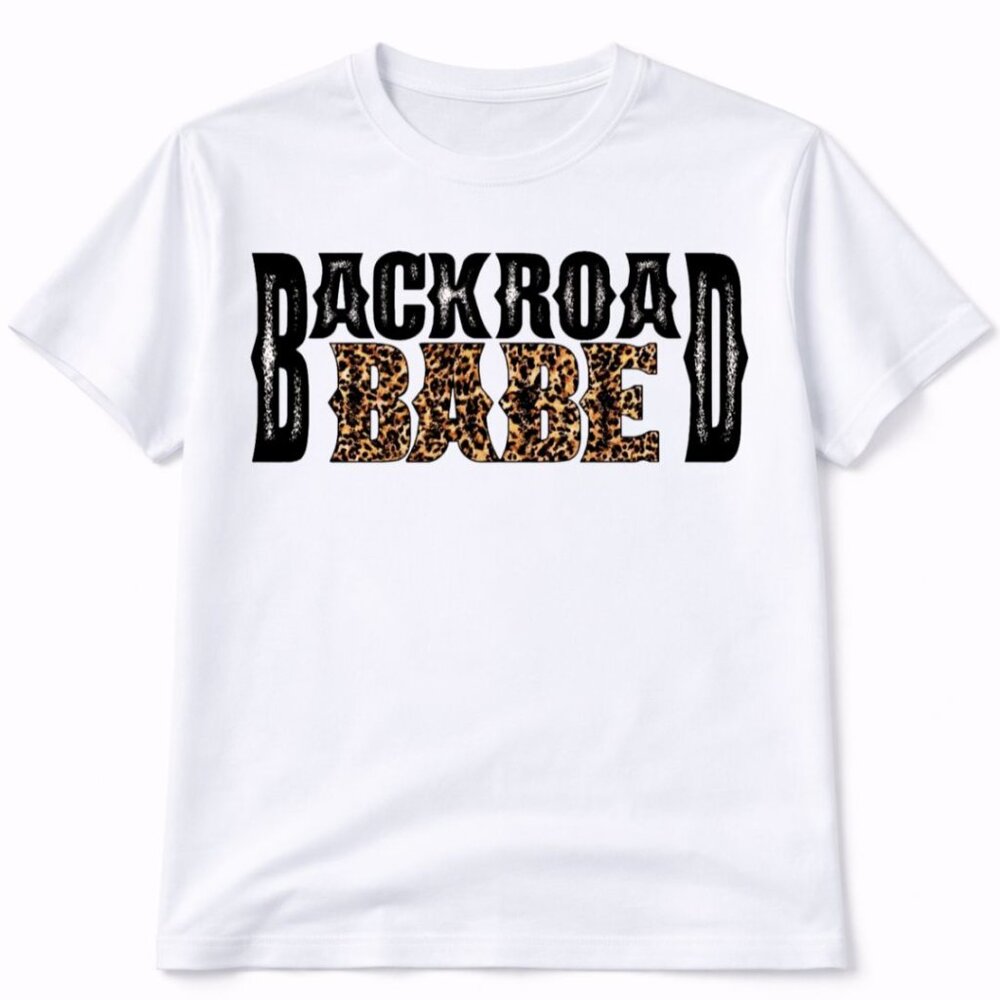 Backroad Babe Western Graphic T Shirt Trendy Boutique Style Tee Women Gift White